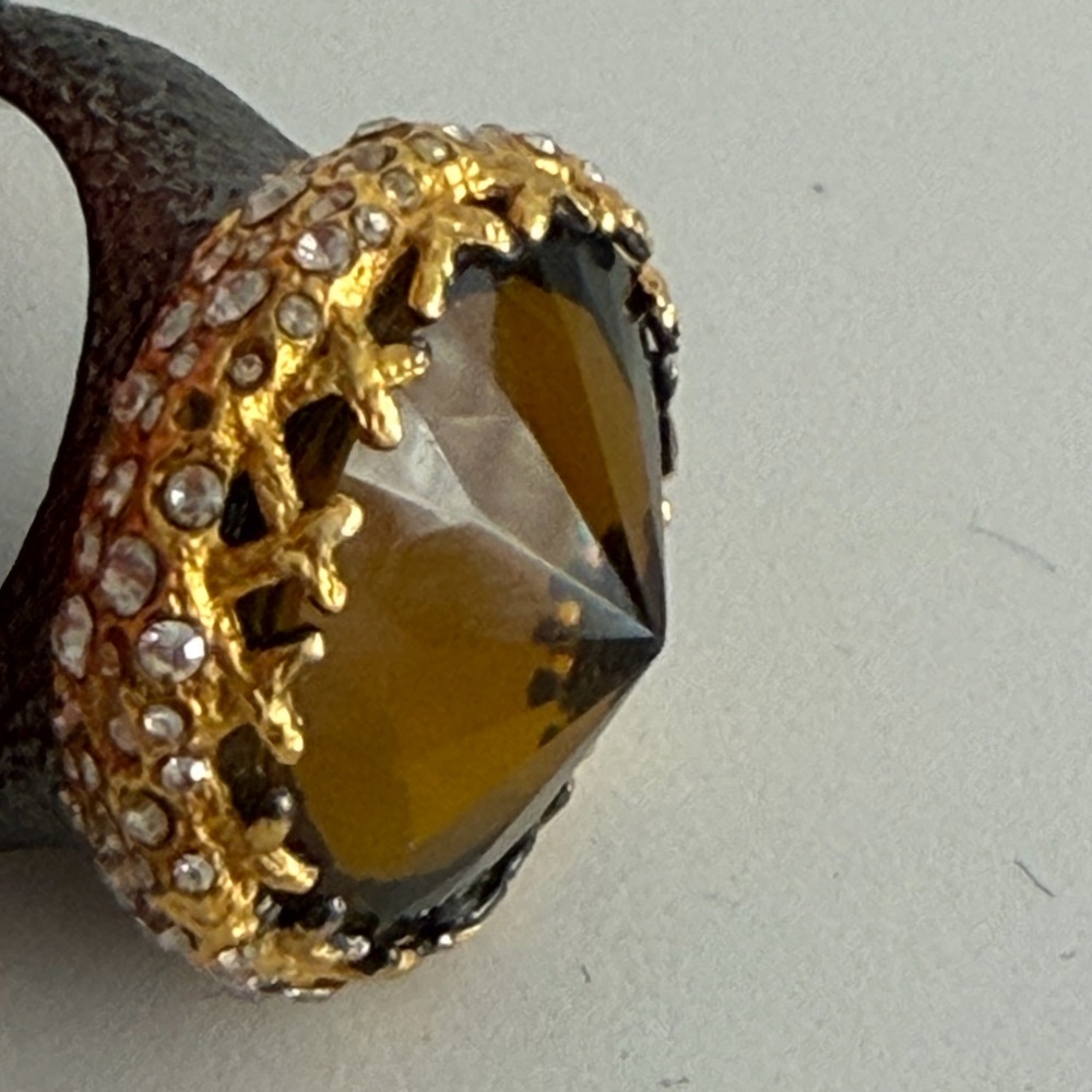 Alexis Bittar Cocktail Ring Labradorite & Swarovski Crystals - Picture 5 of 8